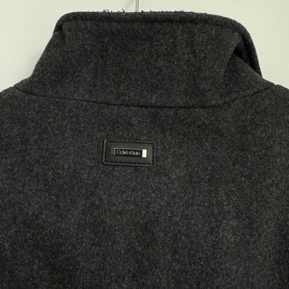 Calvin Klein Men's Wool Bomber Jacket With Knit Trim - Picture 3 of 6